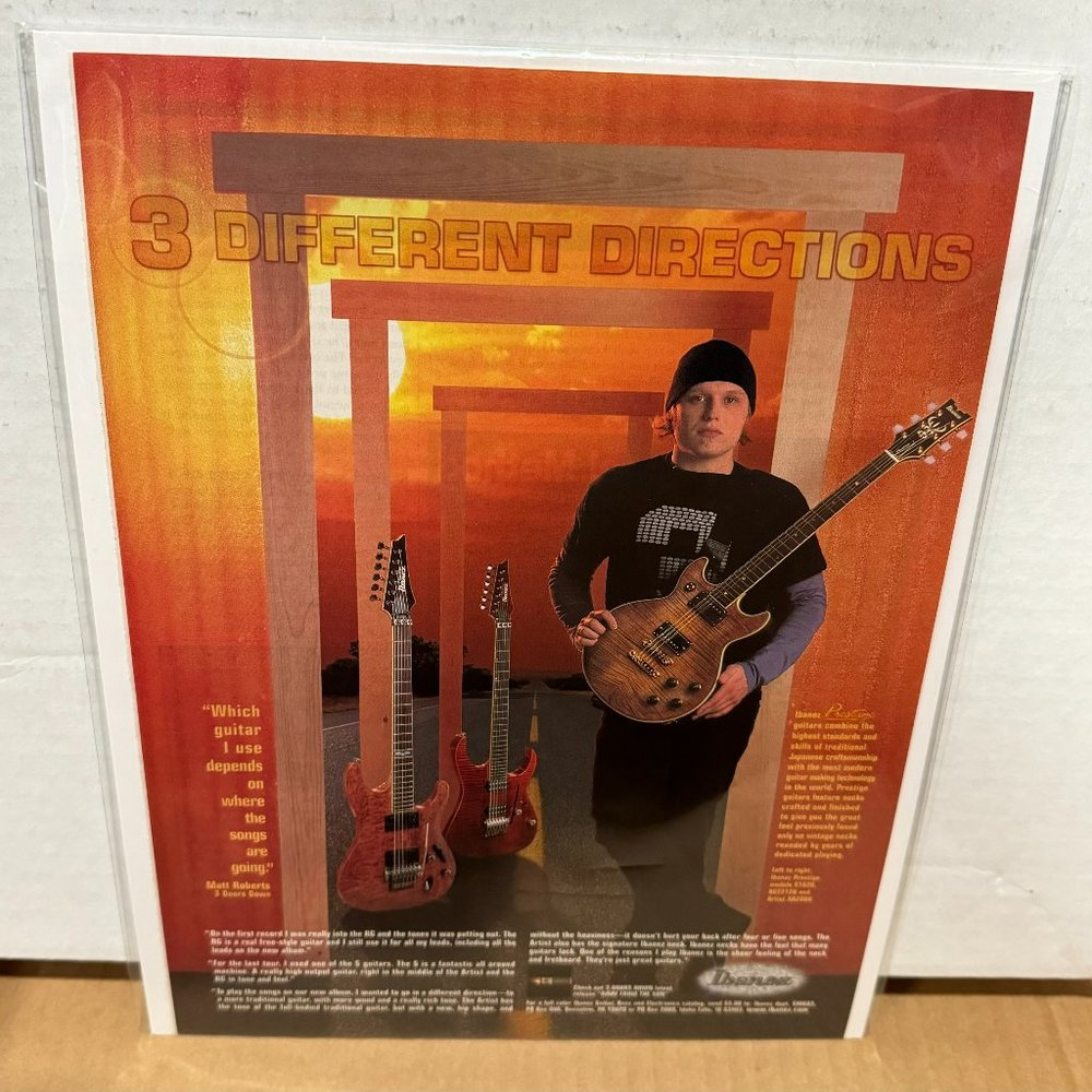 Matt Roberts of Three Doors Down - Ibanez Guitars - 2003 Print Advertisement
